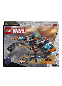 LEGO 76278 مارفل صاروخ طائر الحرب ضد رونان، لعبة سفينة فضاء للبناء للأبطال الخارقين للأطفال، هدية من حراس المجرة للأولاد والبنات من عمر 8 سنوات وما فوق (290 قطعة)  - Image 3