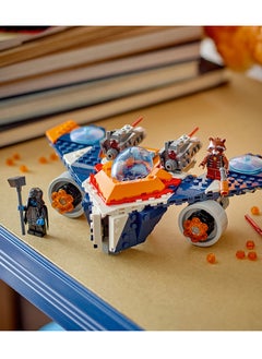 LEGO 76278 مارفل صاروخ طائر الحرب ضد رونان، لعبة سفينة فضاء للبناء للأبطال الخارقين للأطفال، هدية من حراس المجرة للأولاد والبنات من عمر 8 سنوات وما فوق (290 قطعة)  - Image 5