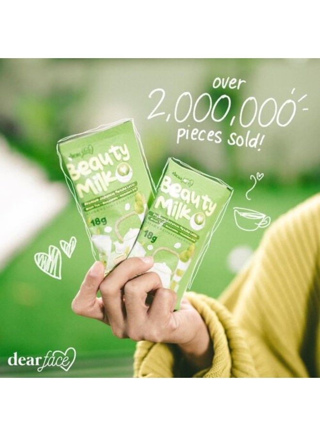 Dear Face Matcha Beauty Milk – Premium Collagen & Glutathione Drink | Energy, Detox, Skin Brightening | Japan Formula - Image 3