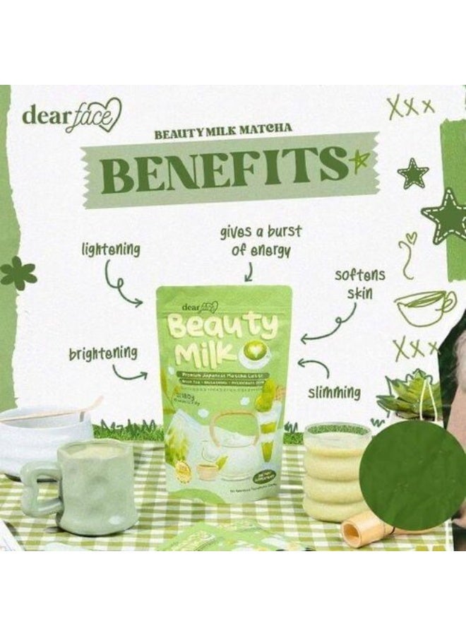 Dear Face Matcha Beauty Milk – Premium Collagen & Glutathione Drink | Energy, Detox, Skin Brightening | Japan Formula - Image 4