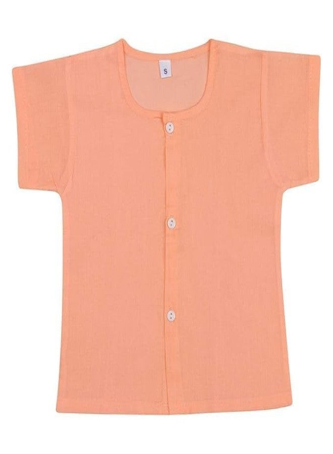 Fashtastic Unisex Baby Loose Fit Shirt | Baby Loose Fit Pehran | Sadra for Born Babies (Pack of: 4) (in, Age, 3 Months, 6 Months, Regular, Green, Orange, Pink, Sky) - Image 5
