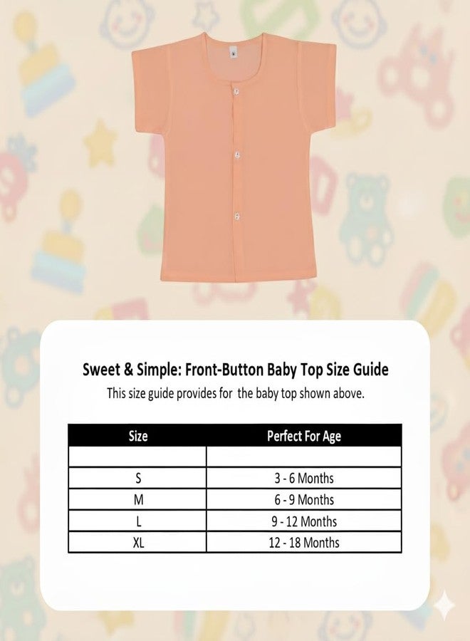Fashtastic Unisex Baby Loose Fit Shirt | Baby Loose Fit Pehran | Sadra for Born Babies (Pack of: 4) (in, Age, 3 Months, 6 Months, Regular, Green, Orange, Pink, Sky) - Image 2