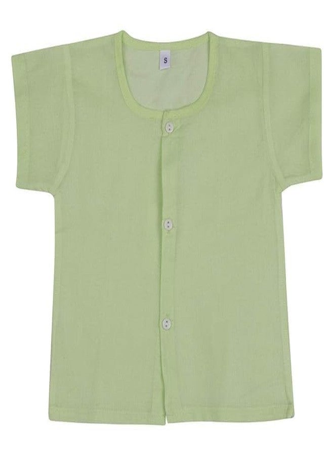 Fashtastic Unisex Baby Loose Fit Shirt | Baby Loose Fit Pehran | Sadra for Born Babies (Pack of: 4) (in, Age, 3 Months, 6 Months, Regular, Green, Orange, Pink, Sky) - Image 4