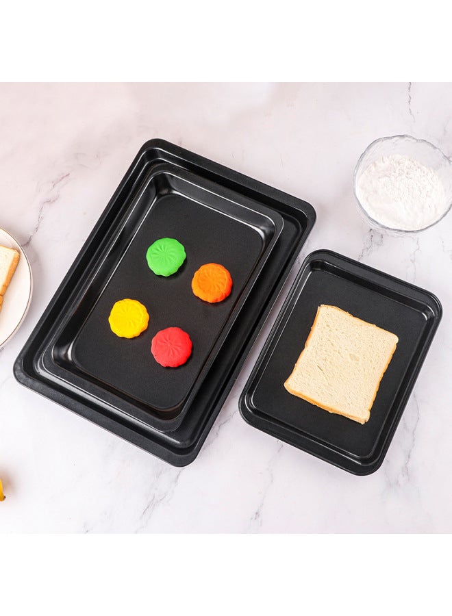 Thickened 8-14 Inch Rectangular Non-Stick Baking Pan Baking Cake Bread Oven Chassis Cookie Shallow Pan-Specifications:10 Inch  - Image 3