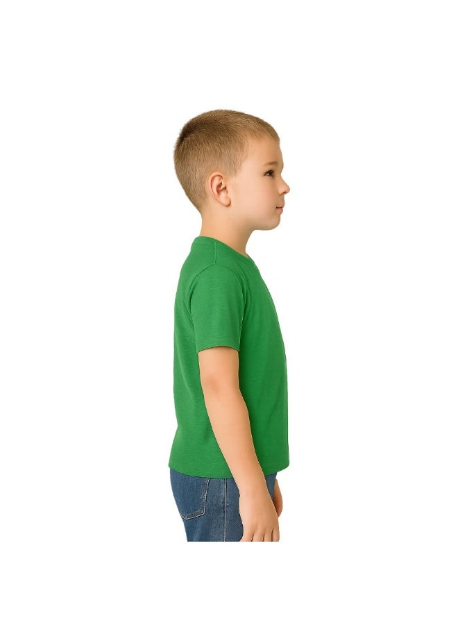 BreastCancer Awareness Kids T-Shirt For Boys–Green Cotton Tee With Pink Ribbon Support Squad Print–Round Neck Short Sleeve For School & Events - Image 5