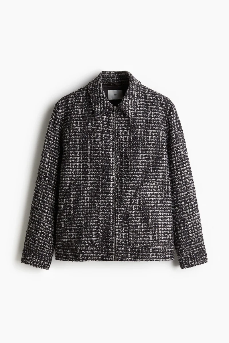 H&M Regular Fit Tweed Overshirt