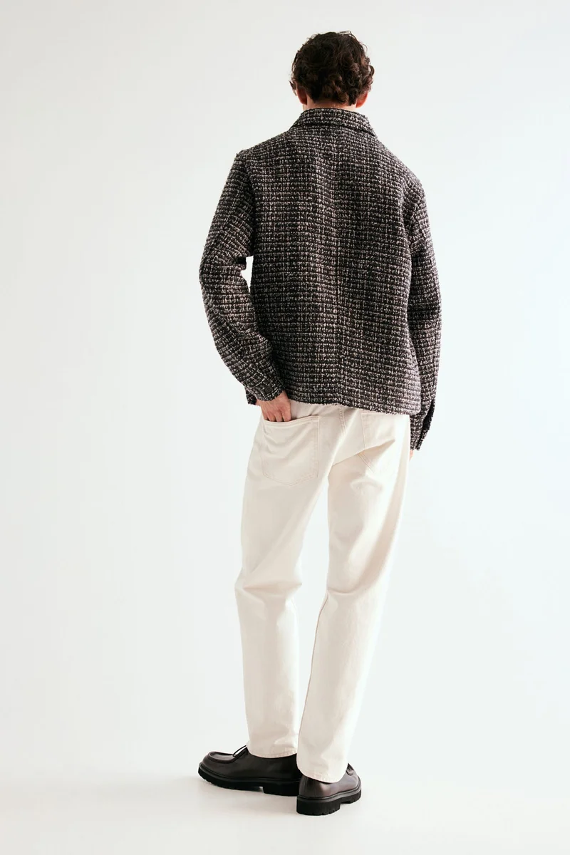H&M Regular Fit Tweed Overshirt