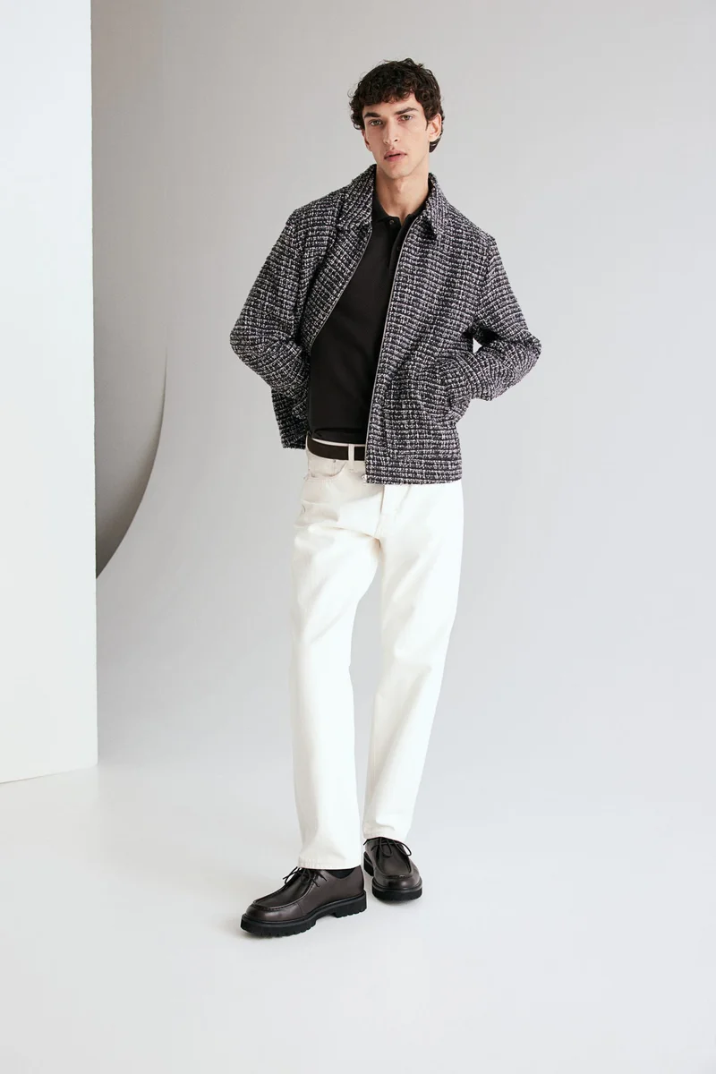 H&M Regular Fit Tweed Overshirt