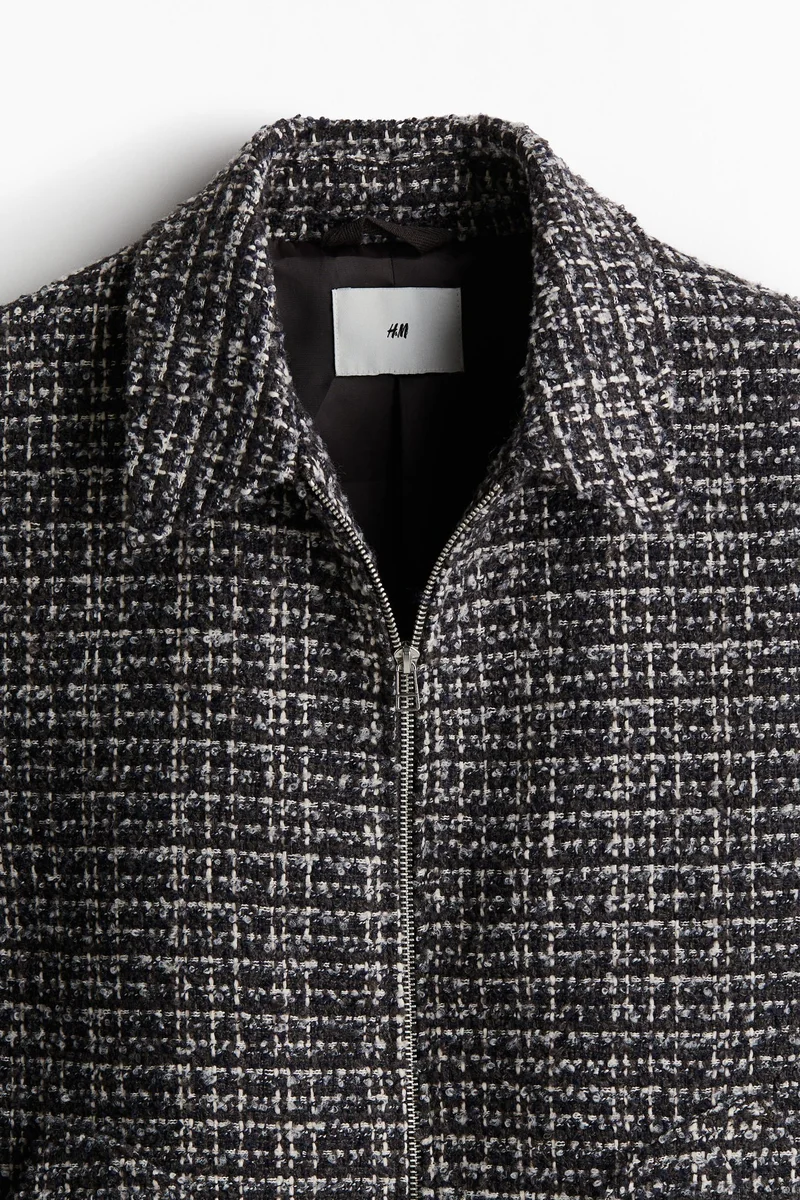 H&M Regular Fit Tweed Overshirt
