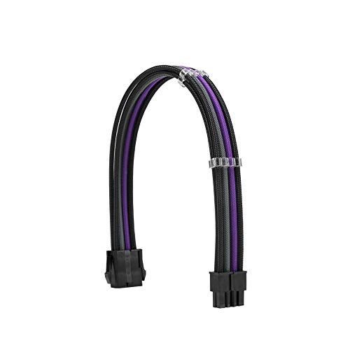 Formulamod Sleeve Extension Power Supply Cable Kit 18AWG ATX 24P+ EPS 8-P+PCI-E8-P with Combs for PSU to Motherboard/GPU Fm-NCK3 (Black Grey Purple) - Image 4