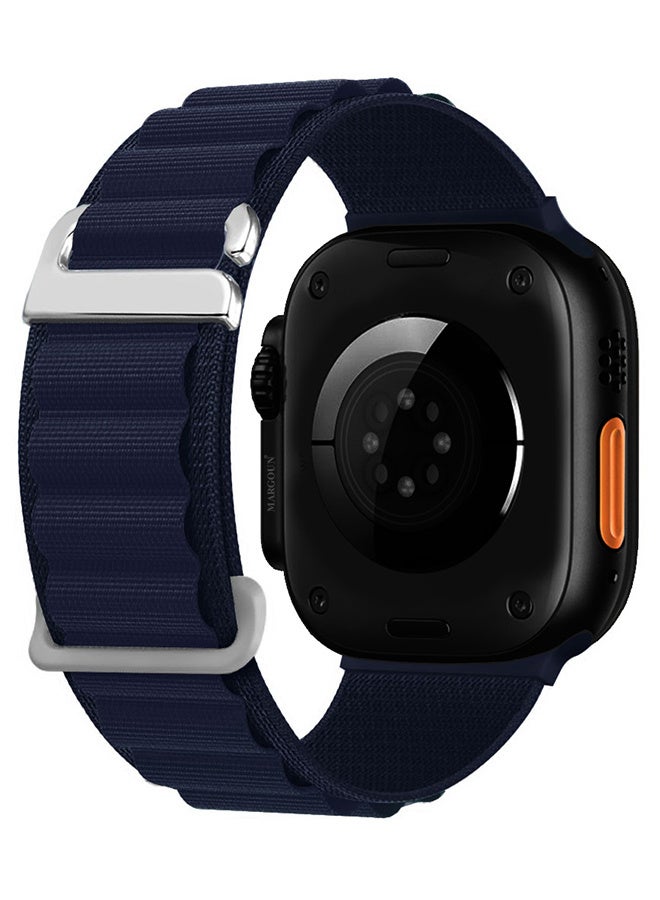 Replacement Band for Apple Watch Band 49mm 46mm 45mm 44mm - Alpine Loop Band for Women Men - Adjustable With Metal G-Hook Strap For iWatch Ultra Series SE 8/7/6/5/4/3/2/1 - Dark Blue - Image 1