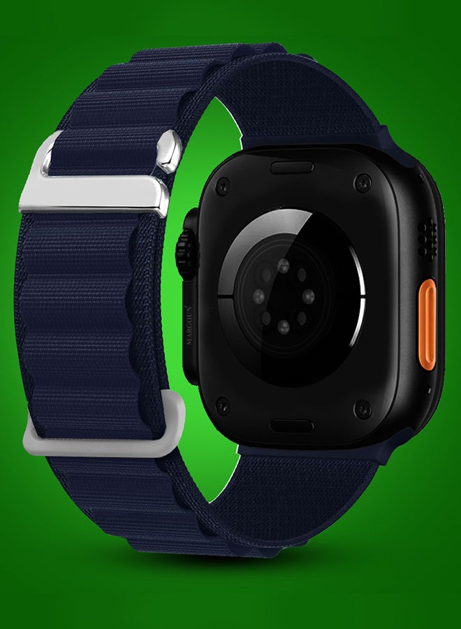 Replacement Band for Apple Watch Band 49mm 46mm 45mm 44mm - Alpine Loop Band for Women Men - Adjustable With Metal G-Hook Strap For iWatch Ultra Series SE 8/7/6/5/4/3/2/1 - Dark Blue - Image 4