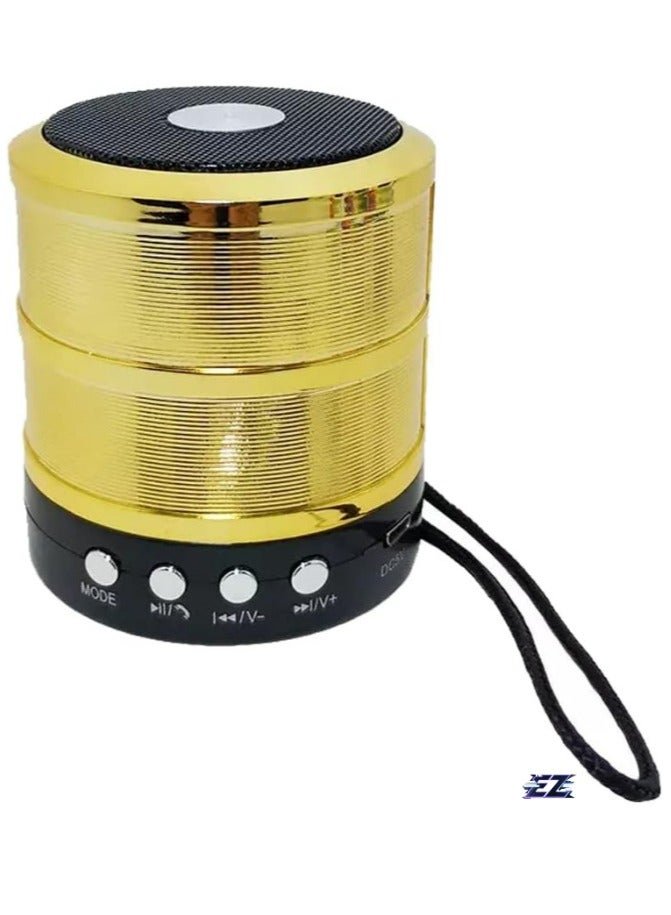 ELTRAZONE Portable Wireless Bluetooth Speaker – Mini Outdoor Bluetooth Speaker with TWS, Rich Bass HD Stereo Sound for Home & Outdoor Use, Gold - Image 1