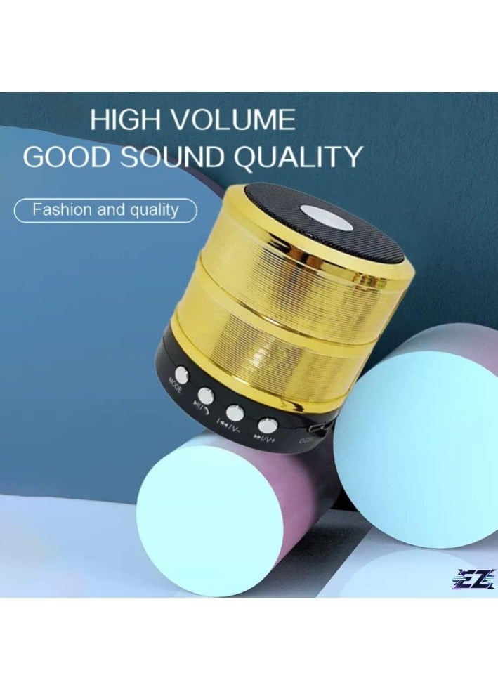 ELTRAZONE Portable Wireless Bluetooth Speaker – Mini Outdoor Bluetooth Speaker with TWS, Rich Bass HD Stereo Sound for Home & Outdoor Use, Gold - Image 2