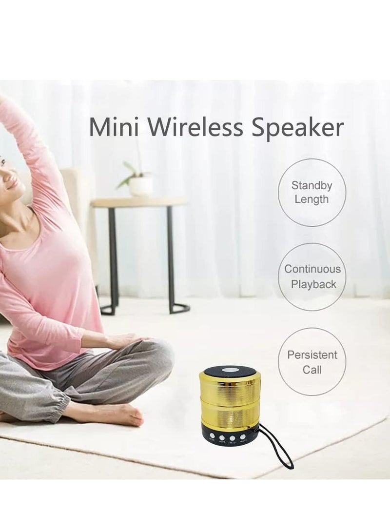 ELTRAZONE Portable Wireless Bluetooth Speaker – Mini Outdoor Bluetooth Speaker with TWS, Rich Bass HD Stereo Sound for Home & Outdoor Use, Gold - Image 3