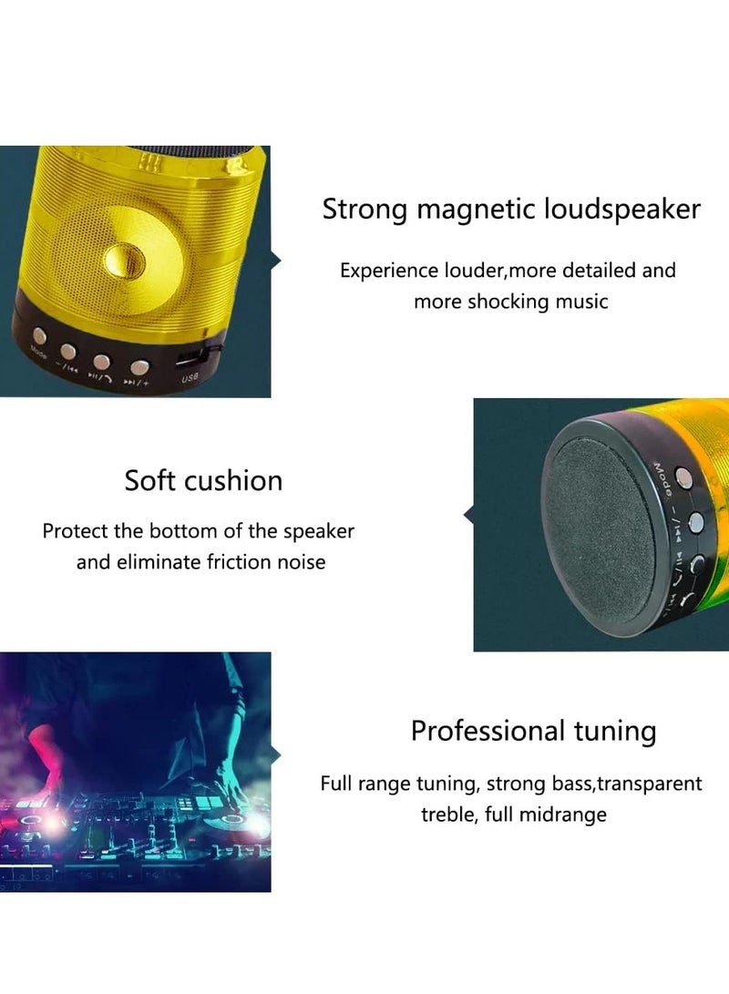 ELTRAZONE Portable Wireless Bluetooth Speaker – Mini Outdoor Bluetooth Speaker with TWS, Rich Bass HD Stereo Sound for Home & Outdoor Use, Gold - Image 4