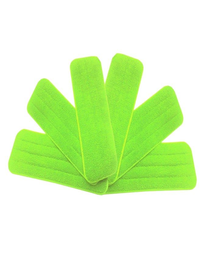 Green Direct Washable Microfiber Mop Head (6 Pack) - Microfiber Replacement Mop Pads 16 x 5.5 Inches for Cleaning of Wet or Dry Floors - Professional Home/Office Cleaning Supplies, Green - Image 1