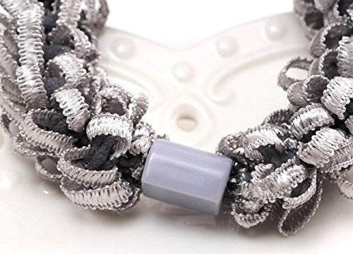 Nicedmm 8 Pcs Women High Elasticity Corn Flower Hair Circle Scrunchie Hair Rope - Rubber Band Lace Hair Band Hair Ring Hair Tie - Image 3