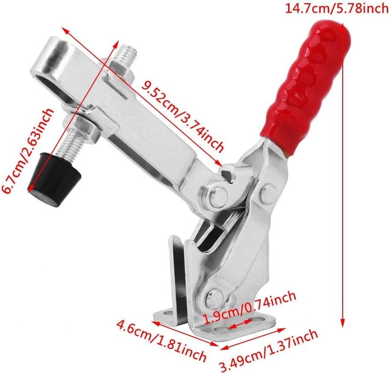 High Capacity 227KG 500lbs Quick Release Vertical Toggle Clamp for Metalworking with and Holding Power - Ideal for Versatile Industrial and Agricultural Applications - Image 5
