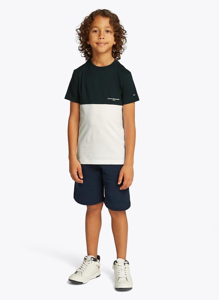 TOMMY HILFIGER Kids Colorblock T-Shirt & Shorts Set  - Image 1