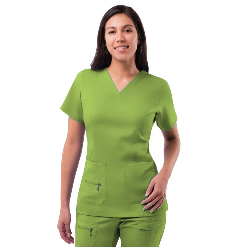 82021 Apple Green Set Summer Short Sleeve Medical Uniform for Pet Hospitals and Dental Clinics