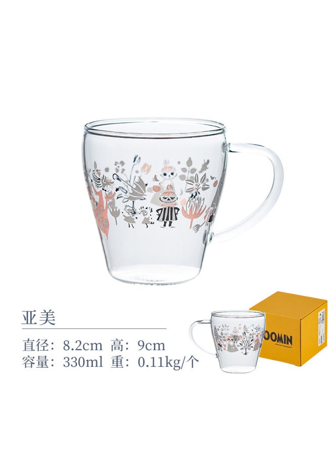 Japan Imported Genuine Moomin Happy World Mug Heat Resistant Glass Water Cup Juice Cup