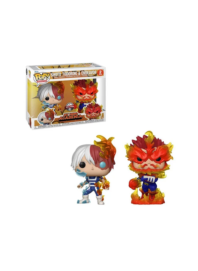 Funko Animation My Hero Academia- Endeavor & Todoroki 2 Pack (Exc), Collectible Action Vinyl Figure - 64993