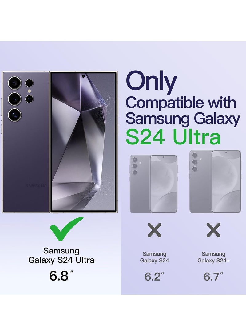 Denx Magnetic Clear Case for Samsung Galaxy S24 Ultra, Camera Lens Full Protection, Soft TPU Phone Cover, Compatible with MagSafe Wireless Charging, Shockproof TPU Phone Cover (Titanium Violet) - Image 2