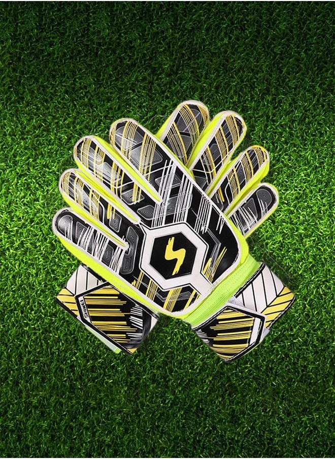 SHIWEI Soccer Goalkeeper Gloves Latex Finger Protection Anti-Collision Goalkeeper Gloves  - Image 4