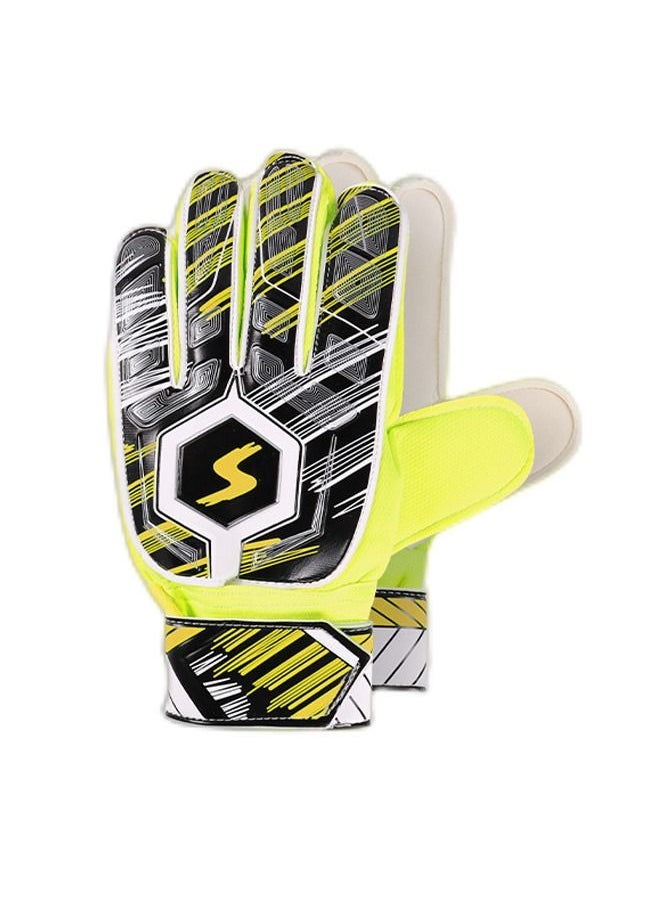 SHIWEI Soccer Goalkeeper Gloves Latex Finger Protection Anti-Collision Goalkeeper Gloves  - Image 2