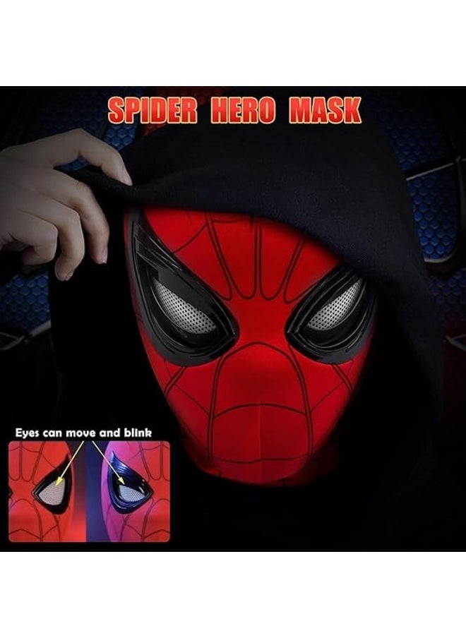 Generic - Spider Hero Mask Remote Control Movable Mechanical Eyes, Realistic Spider Super Hero Full Mask Moving Lenses Cosplay, Wearable Movie Prop Mask Great Gift for Man and Kids - Image 1