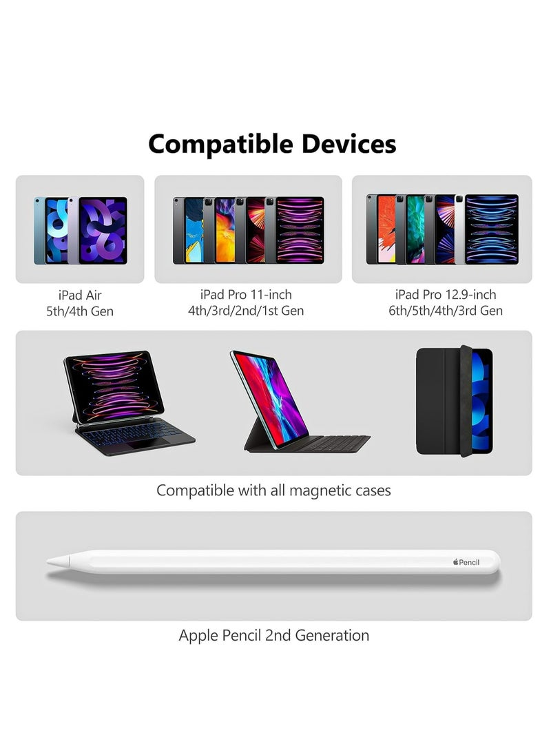 Oasisgalore Pencil Pen Holder for Apple Pencil 2nd Generation Case Compatible with Magic Keyboard and Other Case, Stylus Pen Holder for iPad  - Image 3