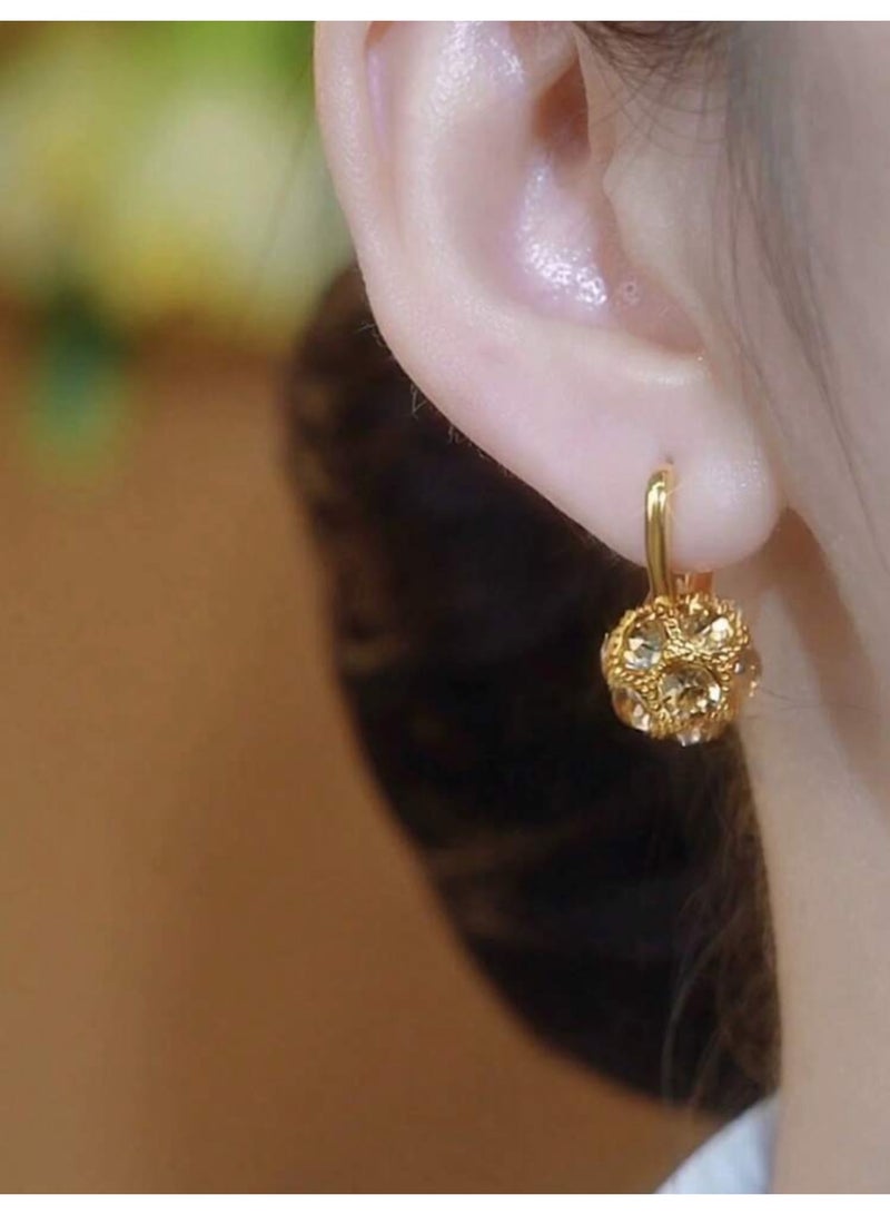 Dangle Charms Elegant & Trendy Gold Plated Earrings For Women - Image 4