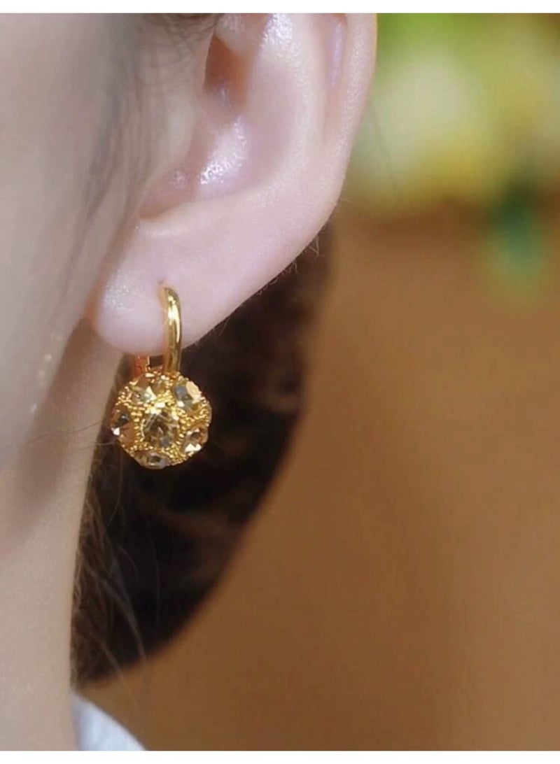 Dangle Charms Elegant & Trendy Gold Plated Earrings For Women - Image 2