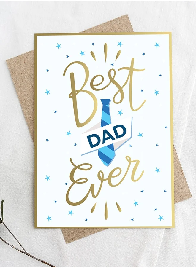 Share the Love Best dad Ever Foil Greeting Card