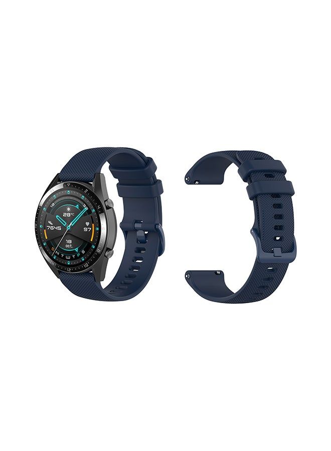 فيسوس حزام بديل أنيق لساعة هواوي GT/GT 2 مقاس 46 ملم باللون الأزرق الداكن