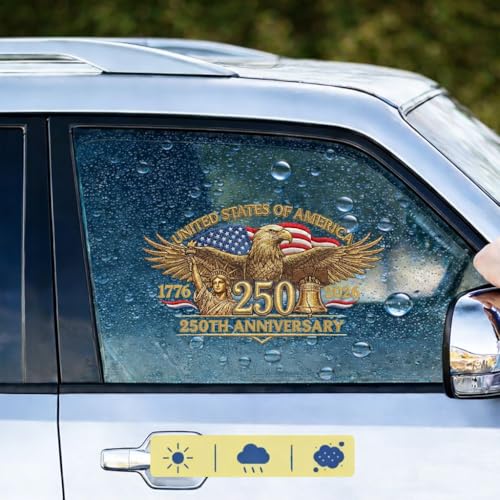 KATINAT 2Pcs 250 Anniversary USA Stickers, American Eagle 1776–2026 Vinyl for Car, Truck, Window, Laptop, 250 Years American Independence, 250 Anniversary USA Merchandise Teacher Appreciation Gifts - Image 5