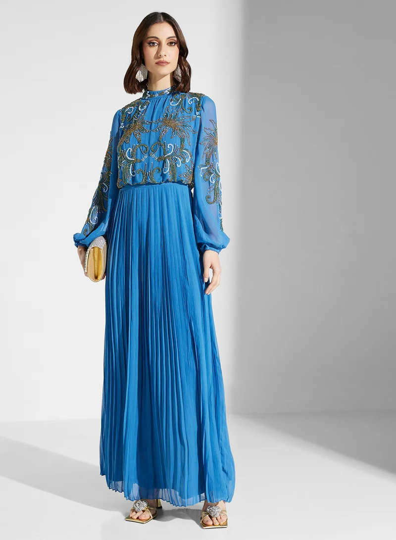 فروك اند فرل Embroidered Chiffon Dress