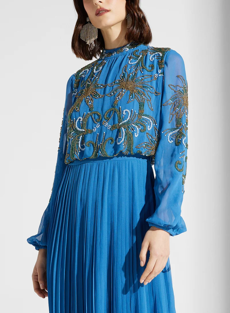 فروك اند فرل Embroidered Chiffon Dress