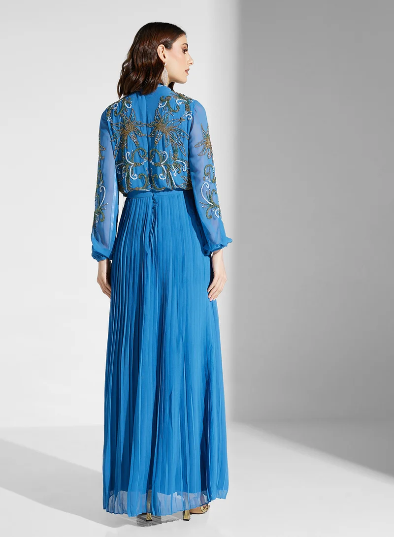 فروك اند فرل Embroidered Chiffon Dress