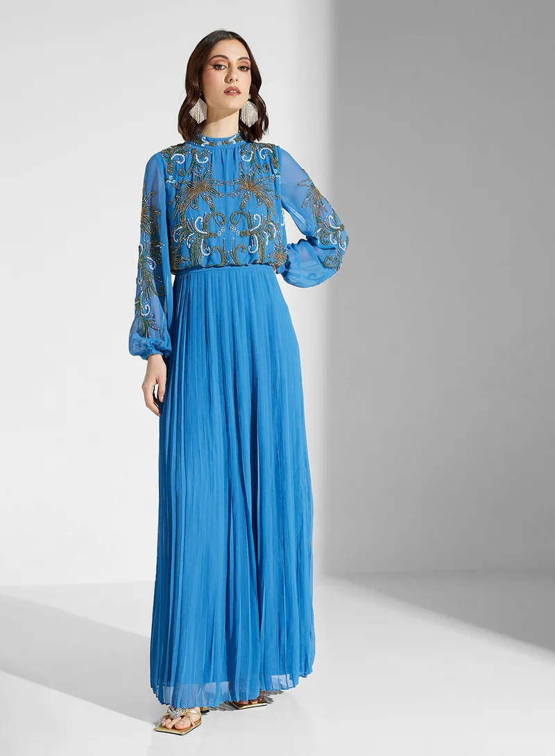 فروك اند فرل Embroidered Chiffon Dress