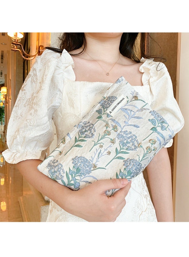 QINGYAN Zipper Printed Cosmetic Bag, Used to Store Cosmetics, Skin Care Products, Bathroom Supplies, Nail Polish Storage and Other Beauty Essentials, Travel Bag 26*19cm - Image 3