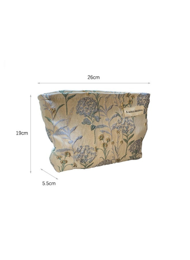 QINGYAN Zipper Printed Cosmetic Bag, Used to Store Cosmetics, Skin Care Products, Bathroom Supplies, Nail Polish Storage and Other Beauty Essentials, Travel Bag 26*19cm - Image 4