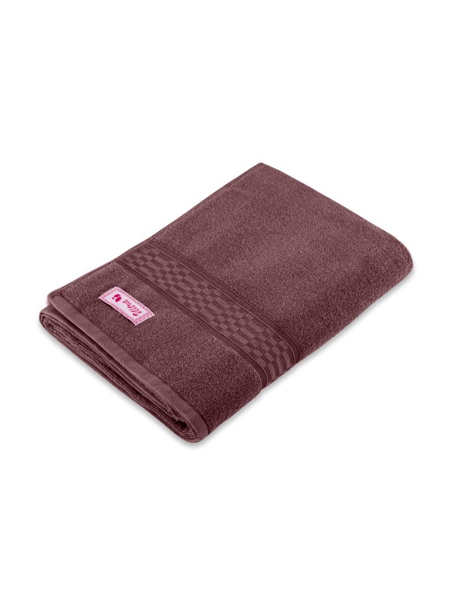 BYFT Home Ultra (Burgundy) Premium Cotton Bath Towel (70 X 140 Cm-Set Of 1) Highly Absorbent, High Quality Bath Linen With Checkered Dobby 550 Gsm - Image 3