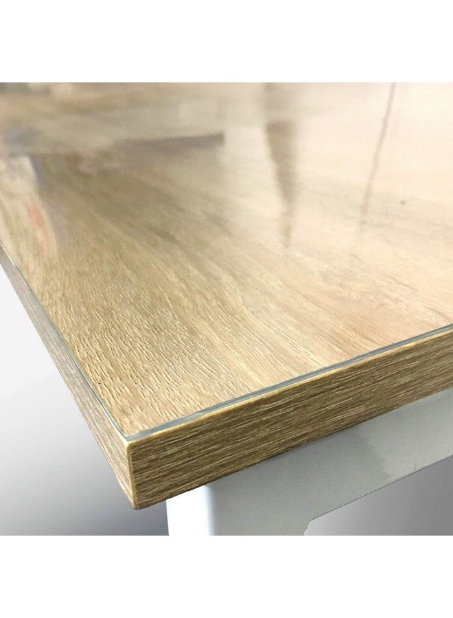 MYOYAY 2Mm Thick Clear Table Cover Protector 40 X 79 Inch Plastic Tablecloth Wipeable Pvc Protecting Mat For Writing Desk Coffee Table Countertop  - Image 5