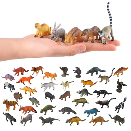 JOKFEICE JOKFIECE 36 Small Animal Figures for Kids - Realistic Detailed Toy Forest Creatures Ideal for Play, Party, Cake Topers, STEM Learning for Toddlers 1-3 & Children of All Ages - Image 3