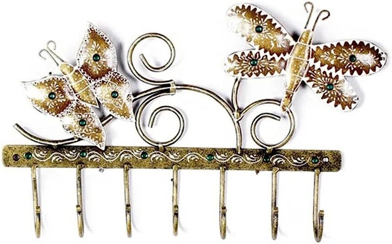 CHASING CAMEL CHASING CAMEL Cast Iron Butterfly Key Holder Wall Key Holder Stylish and Functional Decor for Home Office Durable and Unique Handcrafted Piece 12x75 Inch Multicolor  - Image 3
