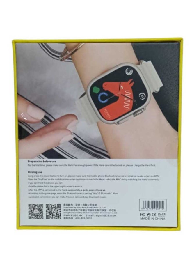 ساعة KLGO S09 Ultra Max الذكية بشاشة كبيرة عالية الدقة سوارين مختلفين للتغيير مراقبة مقاييس الصحة - Image 2