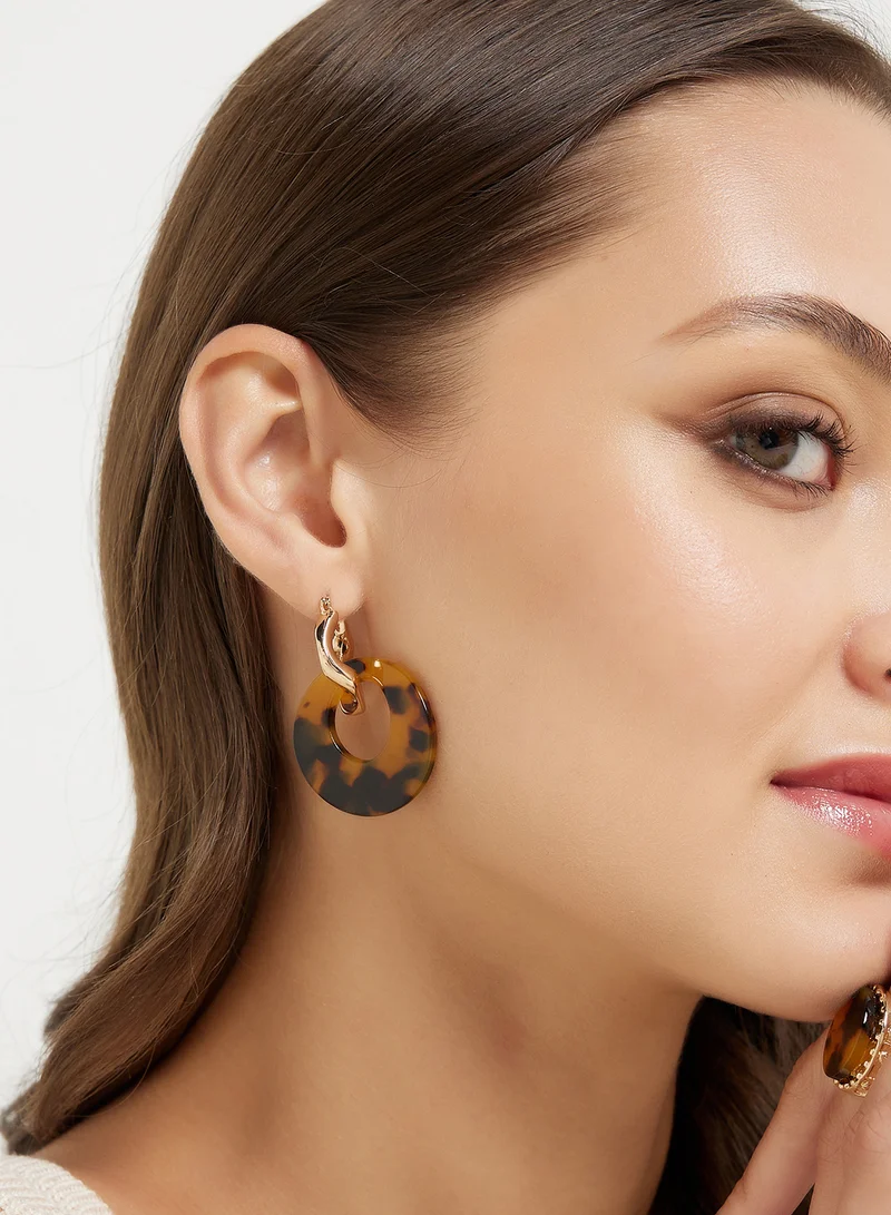 ELLA Tortoise Shell Drop Earrings