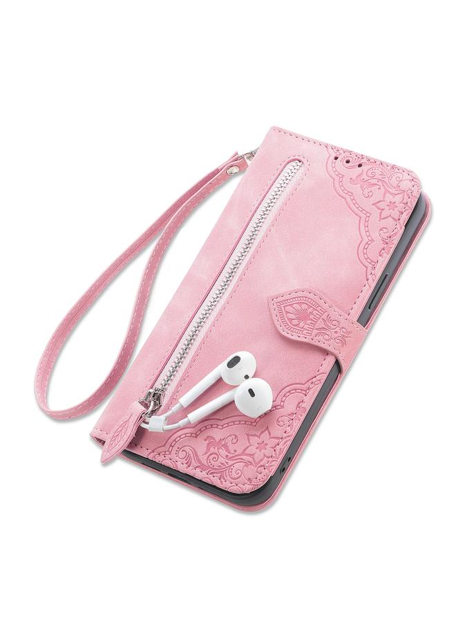 S-TOP Case For Samsung Galaxy A52s 5G Embossed Flower Shockproof Leather Phone Case - Image 5